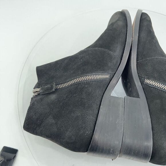Eileen Fisher Women's Billie Boot Size 7.5 Black Tumbled Nubuck Bootie Ankle - Picture 8 of 14